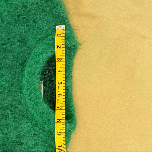 Saint Michael MX6 Mxxxxxx Sweater Size XL Green Knit Mohair Wool Nylon Logo RARE - Picture 9 of 11